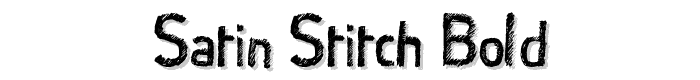 Satin Stitch Bold font